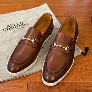 Allen Edmonds Mahogany Leather Slip-On Sneaker Loafer